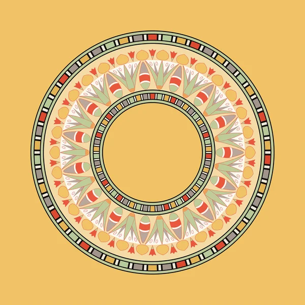 埃及民族圆形图案 — 图库矢量图片