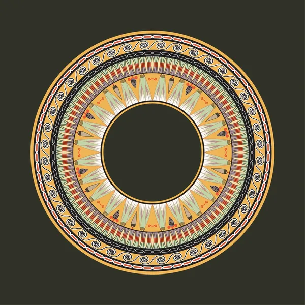 Egyptian national round pattern — Stock Vector