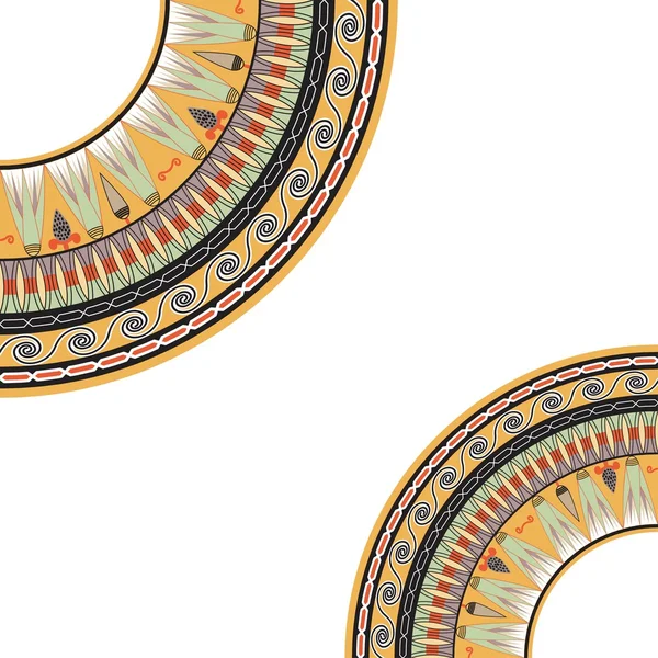 Листівка запрошення з єгипетським візерунком — стоковий вектор