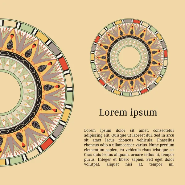 Einladungskarte mit ägyptischen Muster — Stockvector