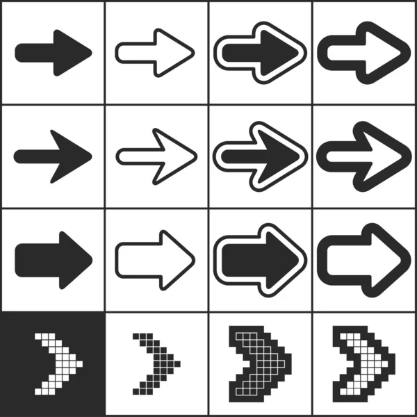 Набор плоских простых иконок — стоковый вектор