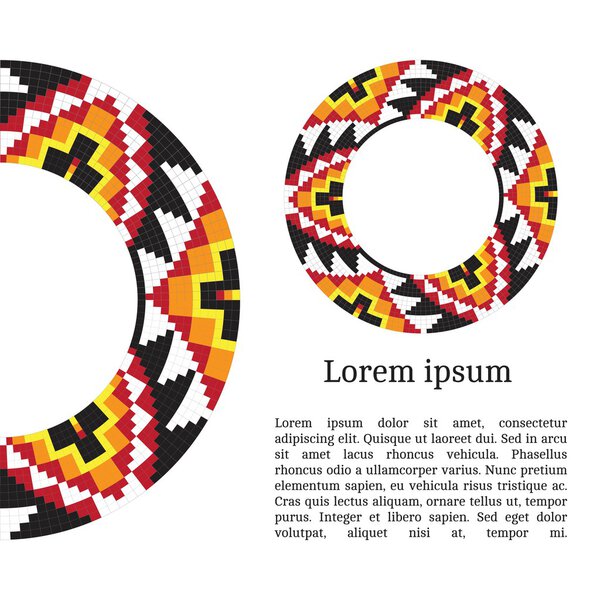 Шаблон рамы с коренным американским
