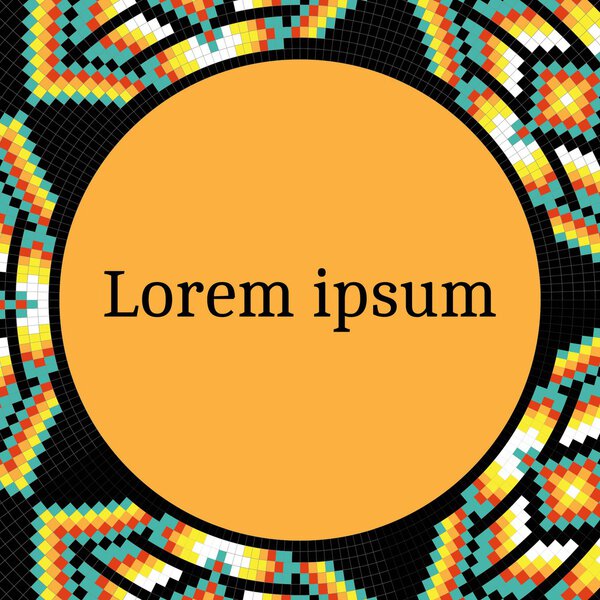 Шаблон рамы с коренным американским
