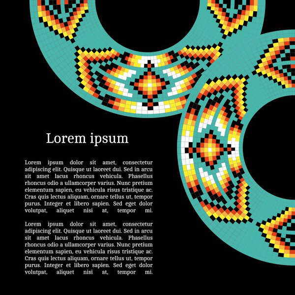 Шаблон рамы с коренным американским
