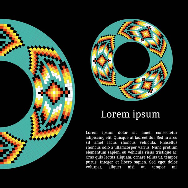 Шаблон рамы с коренным американским
