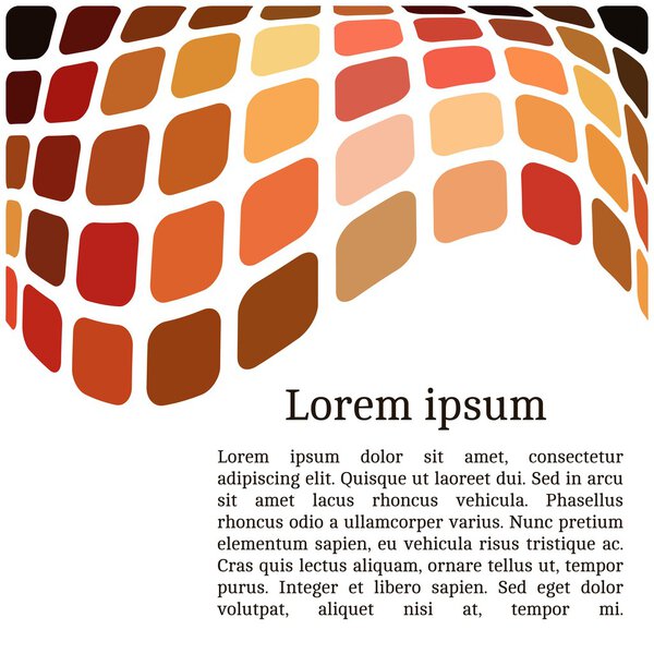 Invitation card with abstract mosaic pattern