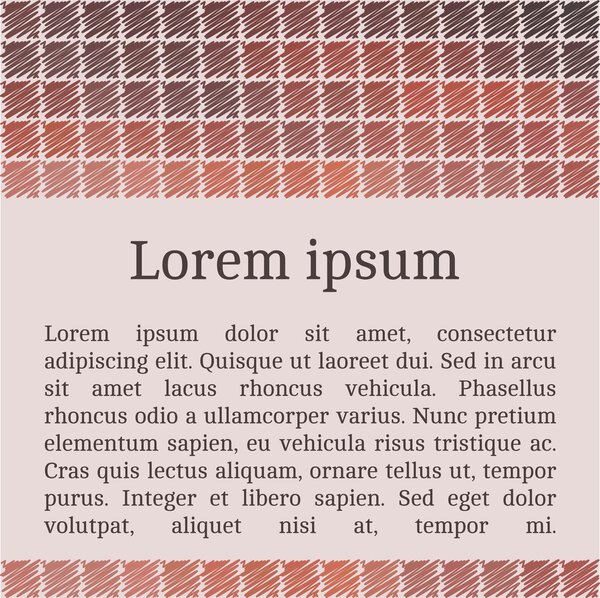 Invitation card with abstract mosaic pattern