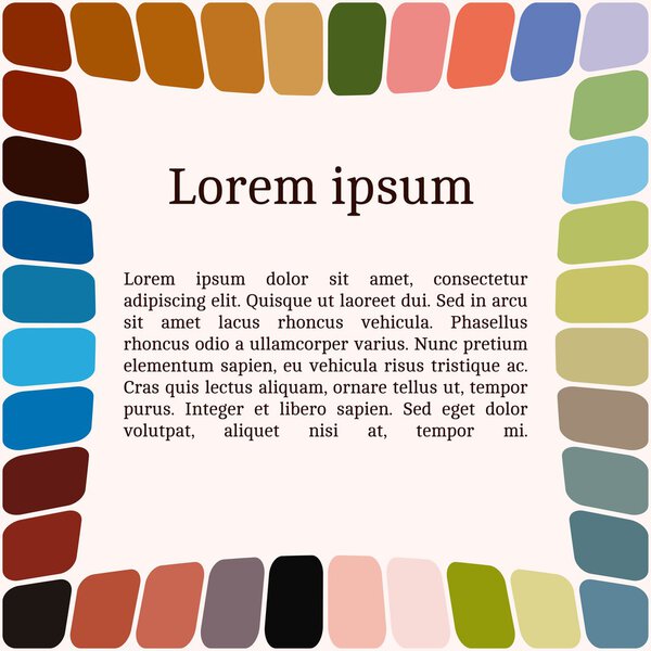 Invitation card with abstract mosaic pattern