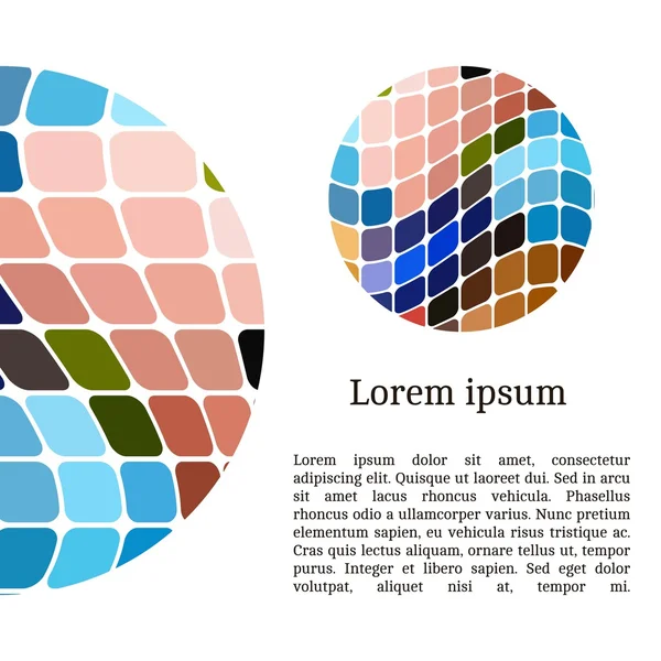 Carte d'invitation avec motif mosaïque abstrait — Image vectorielle