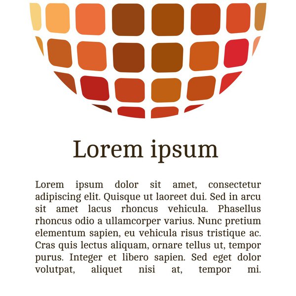 Invitation card with abstract mosaic pattern