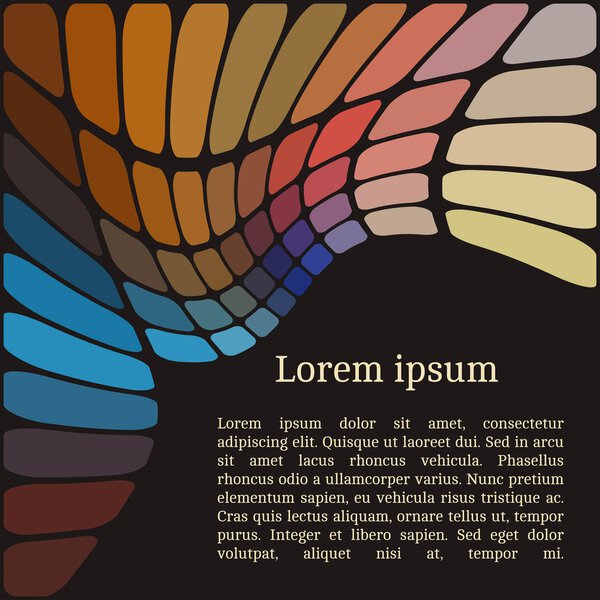 Invitation card with abstract mosaic pattern