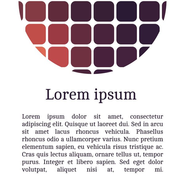 Invitation card with abstract mosaic pattern