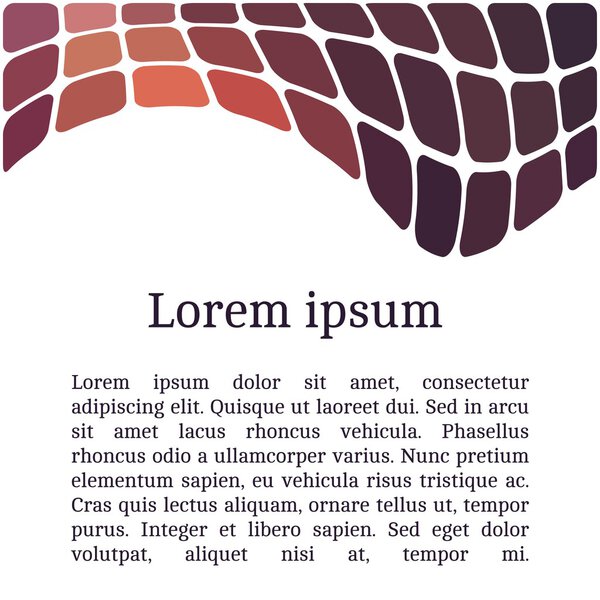 Invitation card with abstract mosaic pattern