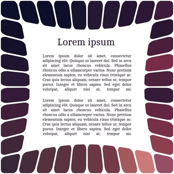 Invitation card with abstract mosaic pattern