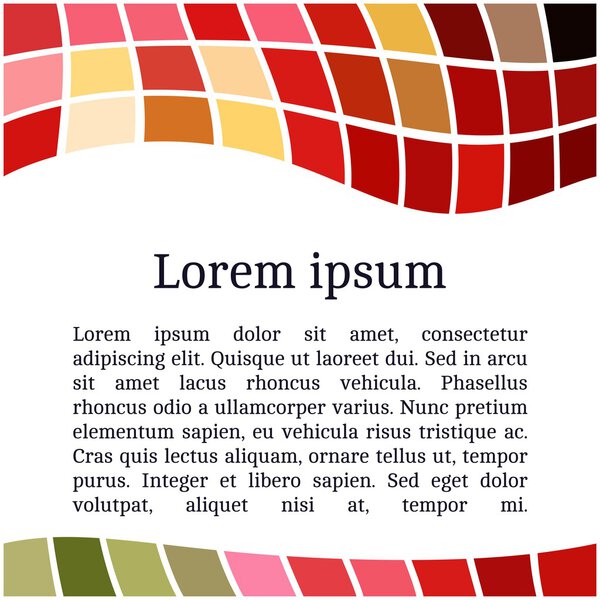 Invitation card with abstract mosaic pattern