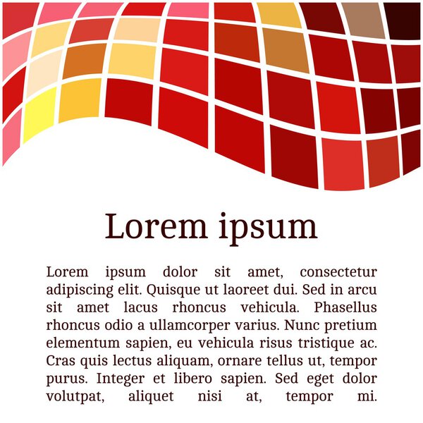 Invitation card with abstract mosaic pattern