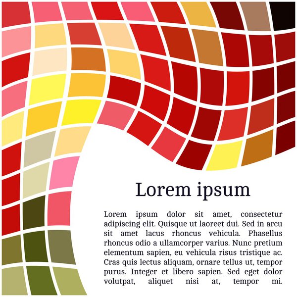 Invitation card with abstract mosaic pattern