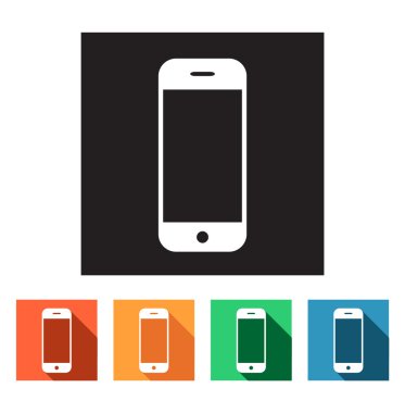 düz simgeler (telefon, telefon, iletişim set)