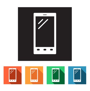 düz simgeler (telefon, telefon, iletişim set)