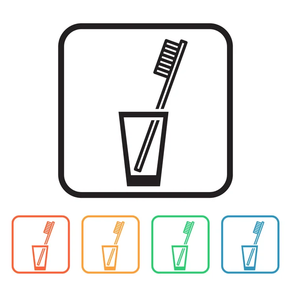 Οδοντόβουρτσα και οδοντόκρεμα, στοματική υγιεινή — Διανυσματικό Αρχείο