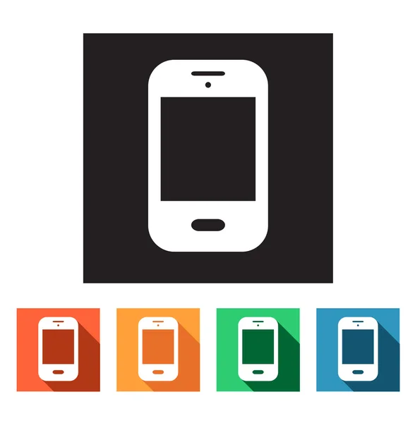 Ensemble d'icônes plates (téléphone, téléphone, communication) — Stock Vector