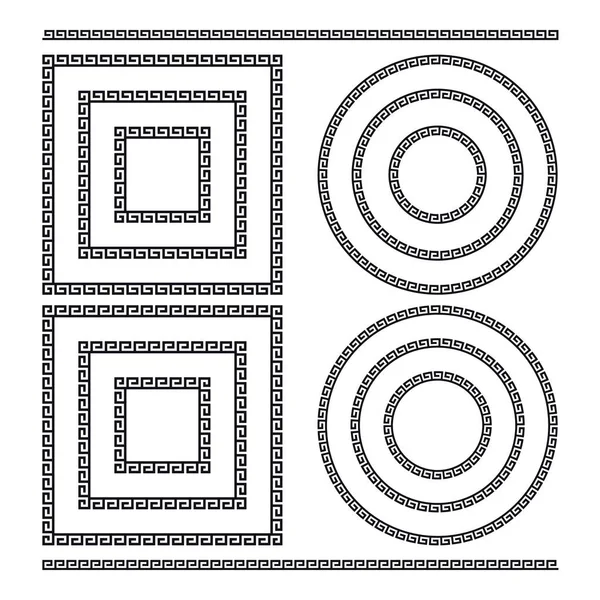 Greek frames on a white background, vector — Stock Vector