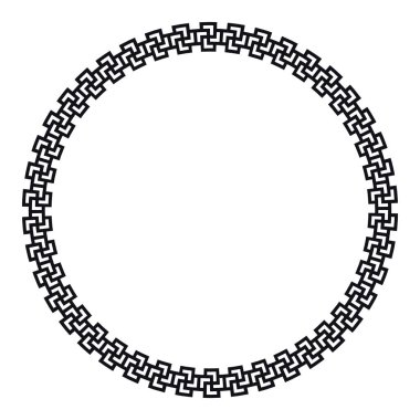 Beyaz arkaplan ve vektör üzerindeki Yunan çerçevesi