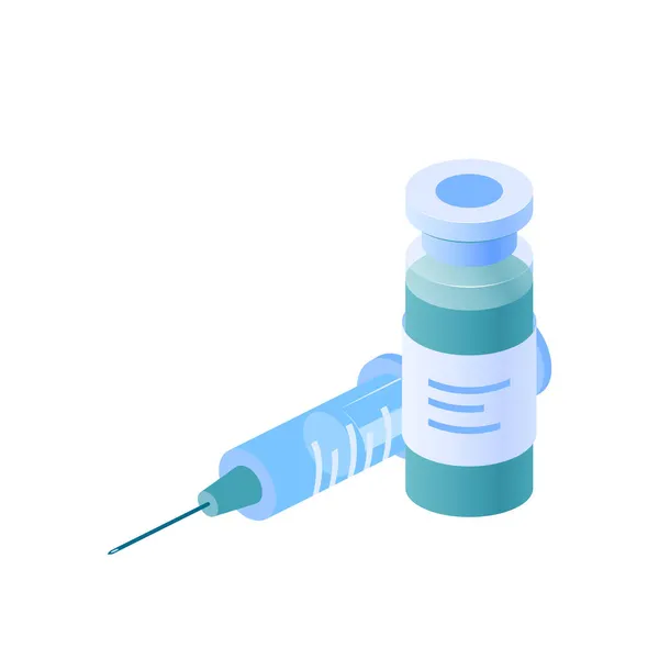 Vaccinatie concept, vector afbeelding in vlakke stijl — Stockvector