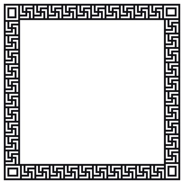 Грецька рама на білому фоні, вектор — стоковий вектор