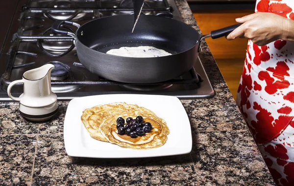 Pancakes fresh out of the frying pan — Stock Photo, Image