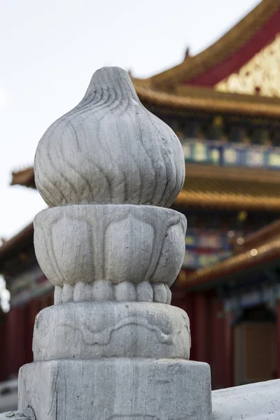 Crafted Pillar in Forbidden City of China — Stock Photo, Image