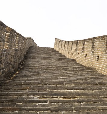 Large and Steep Staircase at the Great Wall clipart