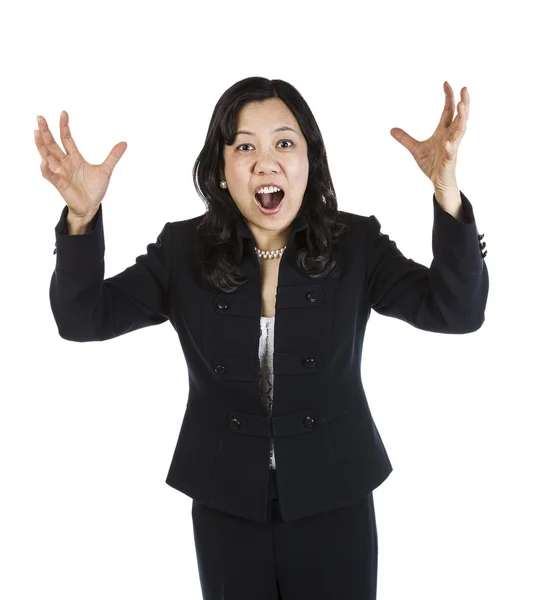 Upset Mature Asian Woman — Stock Photo, Image