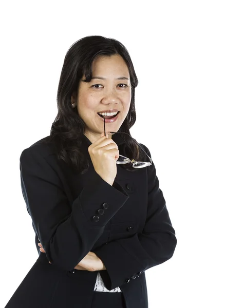 Happy Mature Asian Business Woman — Stock Photo, Image