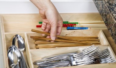 Organizing Kitchen Drawer clipart
