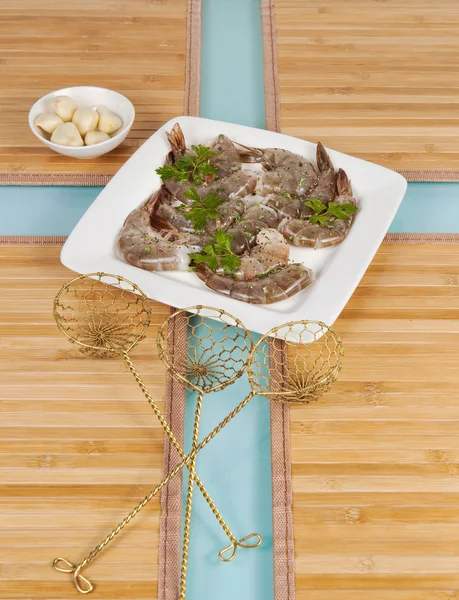 Yemek için taze karides perpared — Stok fotoğraf