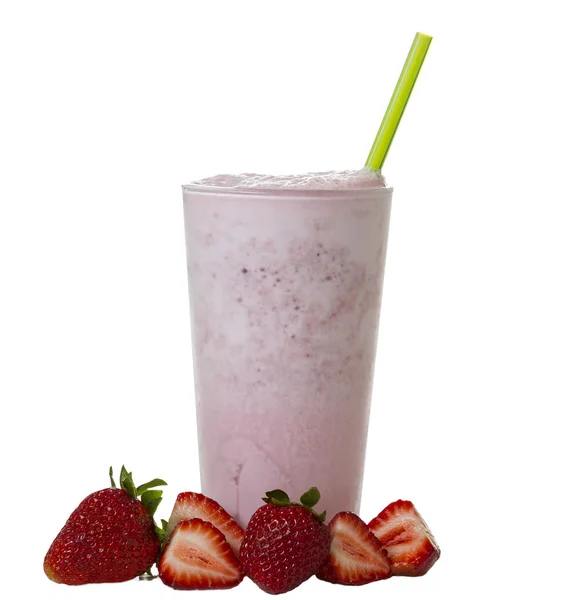 Batido de fresa fresca —  Fotos de Stock