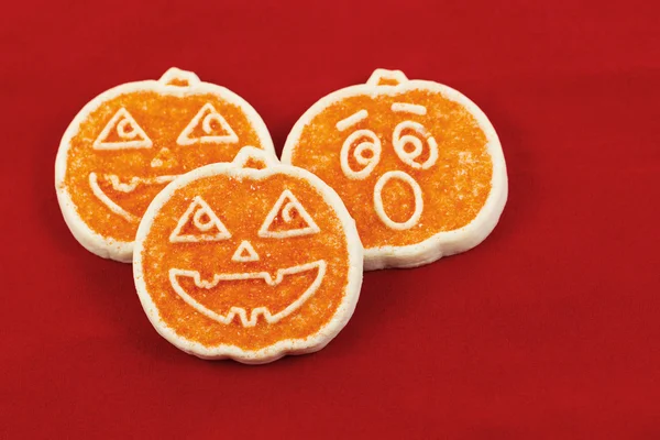 Seasonal Cookies on Red Cloth — Stock Photo, Image