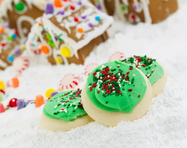 Frosted Holiday Cookies für die Saison der Freude — Stockfoto