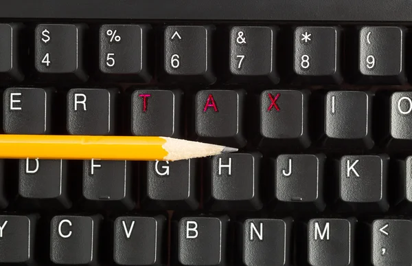 Teclas TAX no teclado — Fotografia de Stock