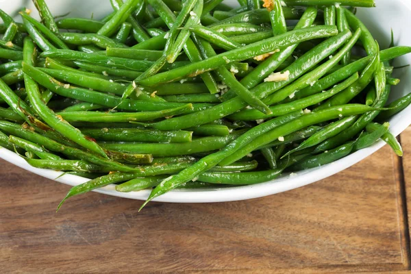 Vers gekookt groene bonen — Stockfoto