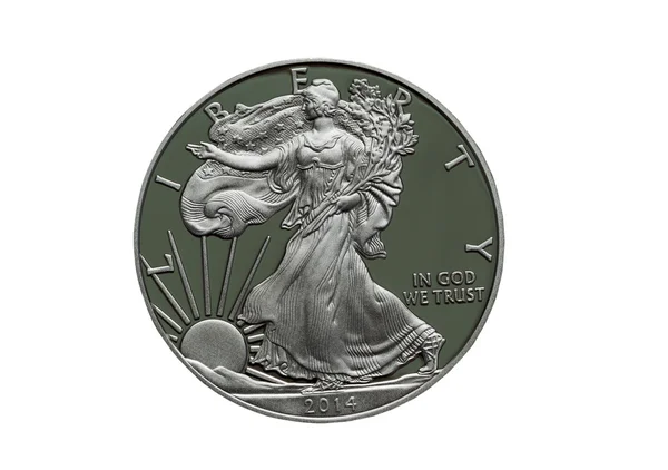2014-es bizonyítja, Amerikai Egyesült Államok ezüst dollár — Stock Fotó