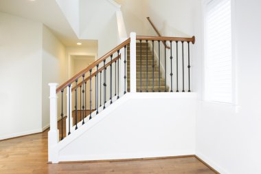 Residential Home with Woodend Floors and Custom Staircase  clipart