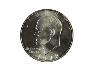Tek eisnehower gümüş dolar beyaz 