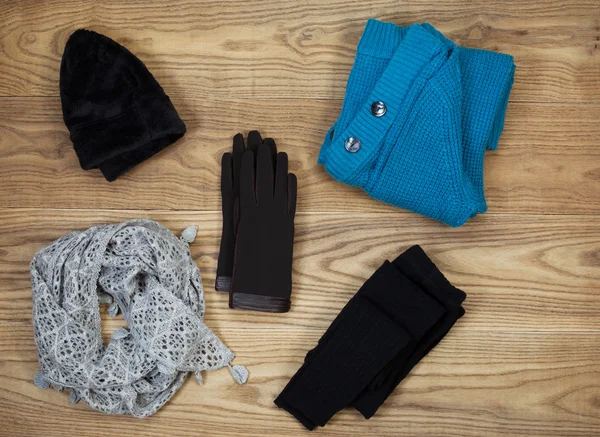 屋外のために寒い天候の衣類 — ストック写真