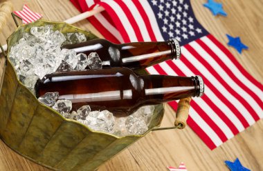 Amerikan bağımsızlık tatil için bira 