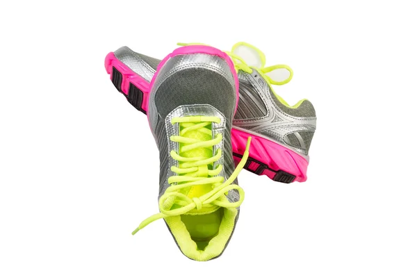 Nové sportovní boty na bílém pozadí — Stock fotografie