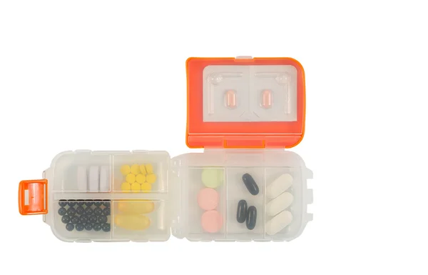 Medicine Container on White — Stock Photo, Image