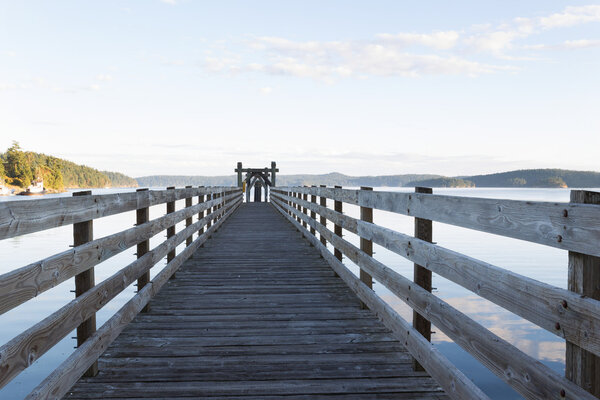 Wooden Walkway in Orcas Island Harbor 