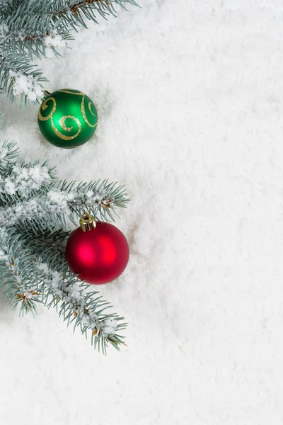 Pine tree decorated with Christmas Ornaments — Stock Photo, Image